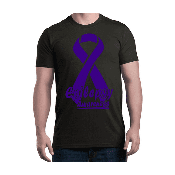 Men's T-Shirt Short Sleeve - Epilepsy Ribbon