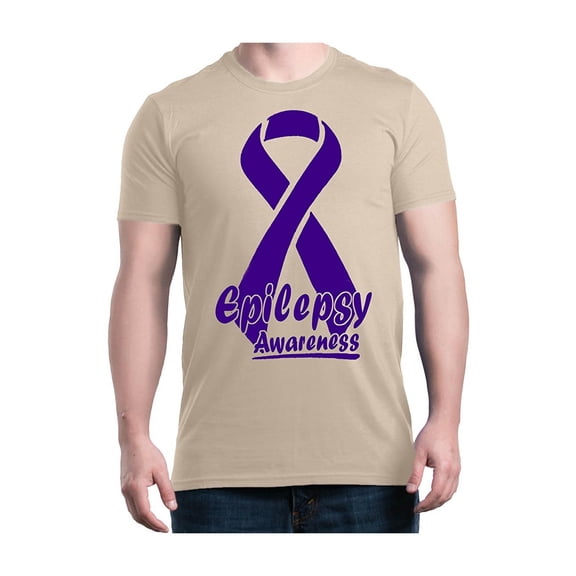 Men's T-Shirt Short Sleeve - Epilepsy Ribbon