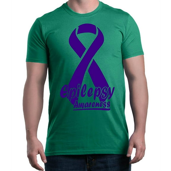 Men's T-Shirt Short Sleeve - Epilepsy Ribbon