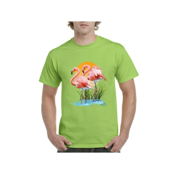 Men's T-Shirt Short Sleeve - Flamingo