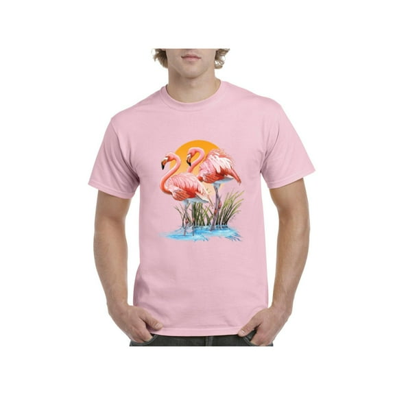 Men's T-Shirt Short Sleeve - Flamingo