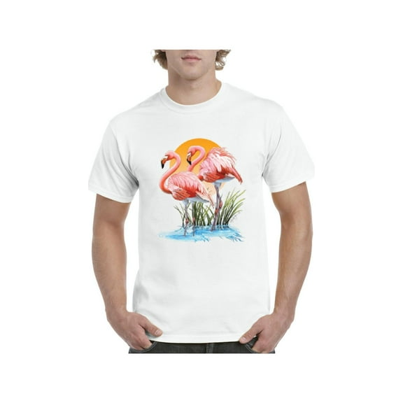 Men's T-Shirt Short Sleeve - Flamingo