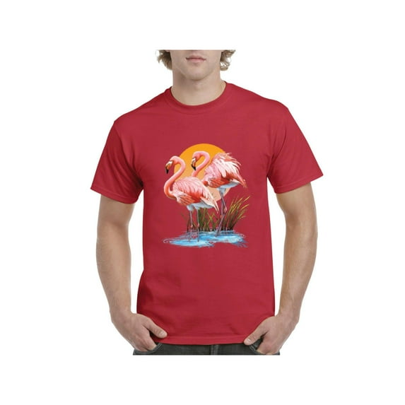 Men's T-Shirt Short Sleeve - Flamingo