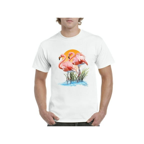 Men's T-Shirt Short Sleeve - Flamingo
