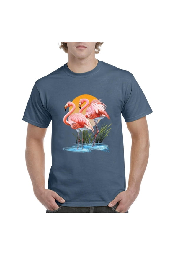 Men's T-Shirt Short Sleeve - Flamingo
