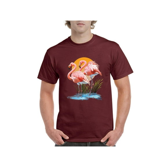 Men's T-Shirt Short Sleeve - Flamingo
