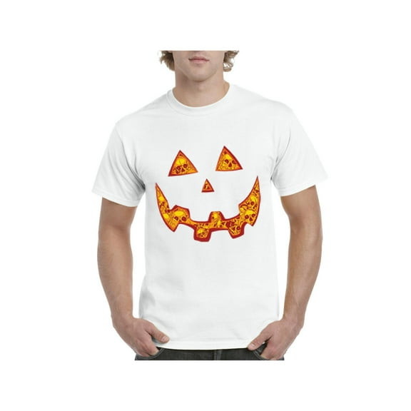 Men's T-Shirt Short Sleeve - Halloween Costume Pumpkin Face