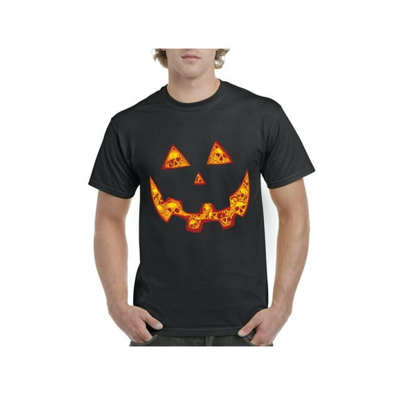Men's T-Shirt Short Sleeve - Halloween Costume Pumpkin Face