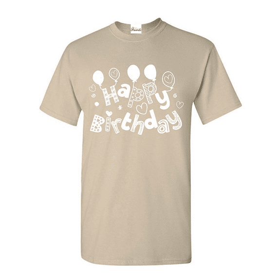 Men's T-Shirt Short Sleeve - Happy Birthday