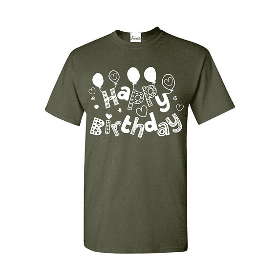 Men's T-Shirt Short Sleeve - Happy Birthday