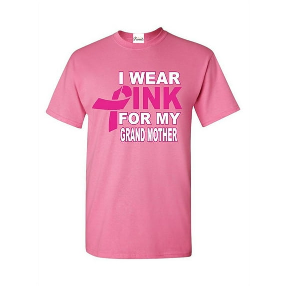 Men's T-Shirt Short Sleeve - I Wear Pink For My Grandma