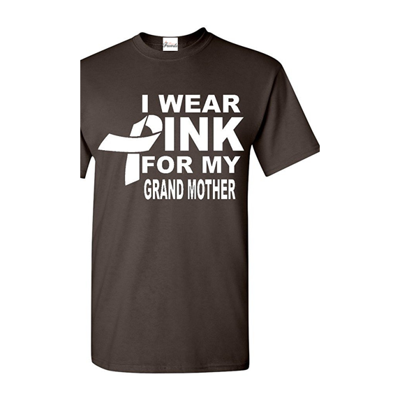 Men's T-Shirt Short Sleeve - I Wear Pink For My Grandma