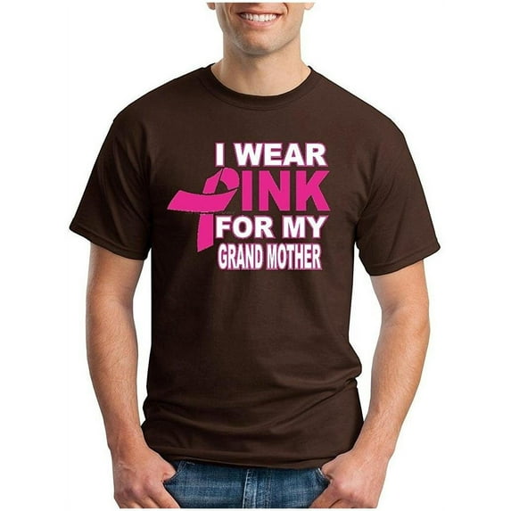 Men's T-Shirt Short Sleeve - I Wear Pink For My Grandma