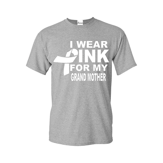 Men's T-Shirt Short Sleeve - I Wear Pink For My Grandma