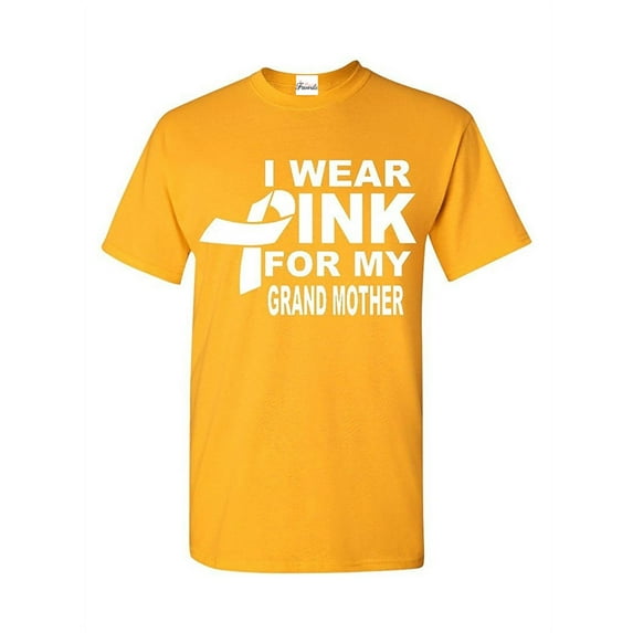 Men's T-Shirt Short Sleeve - I Wear Pink For My Grandma