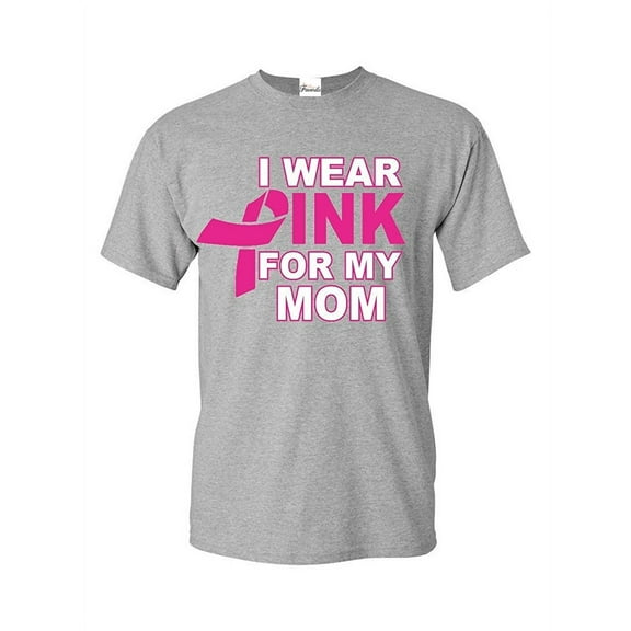 Men's T-Shirt Short Sleeve - I Wear Pink For My Mom