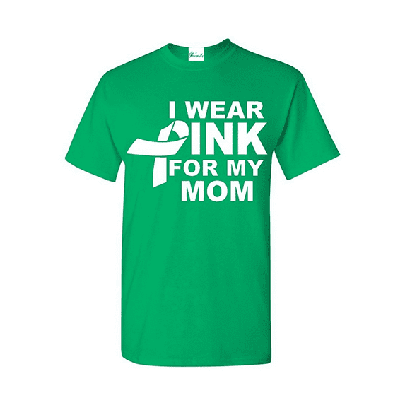 Men's T-Shirt Short Sleeve - I Wear Pink For My Mom