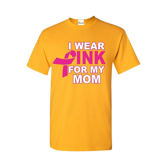 Men's T-Shirt Short Sleeve - I Wear Pink For My Mom