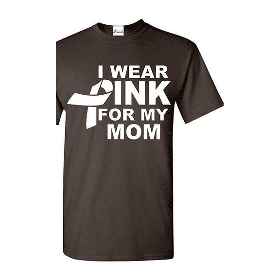 Men's T-Shirt Short Sleeve - I Wear Pink For My Mom