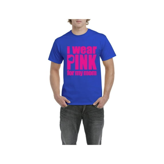 Men's T-Shirt Short Sleeve - I Wear Pink For My Mom