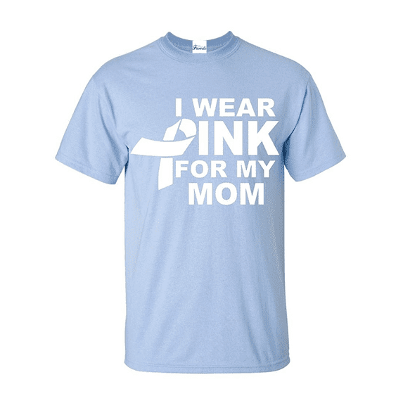 Men's T-Shirt Short Sleeve - I Wear Pink For My Mom