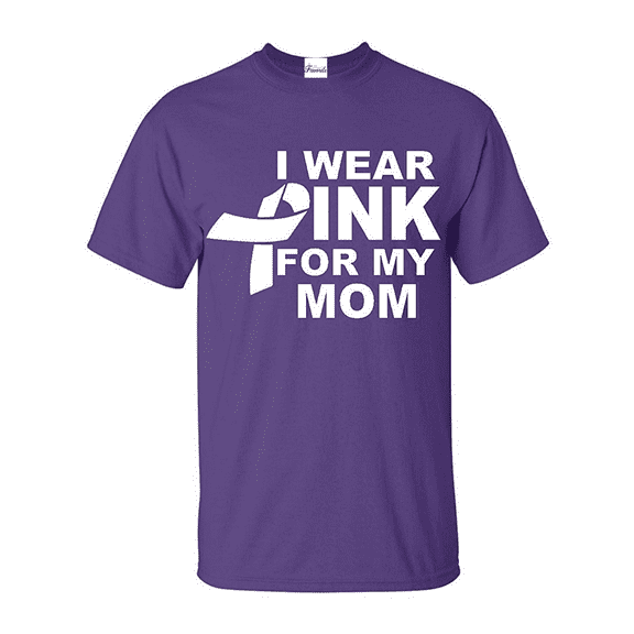 Men's T-Shirt Short Sleeve - I Wear Pink For My Mom