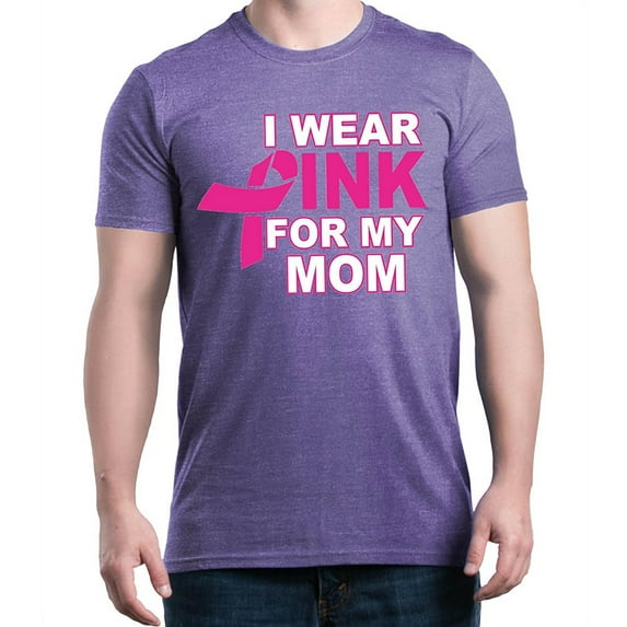 Men's T-Shirt Short Sleeve - I Wear Pink For My Mom