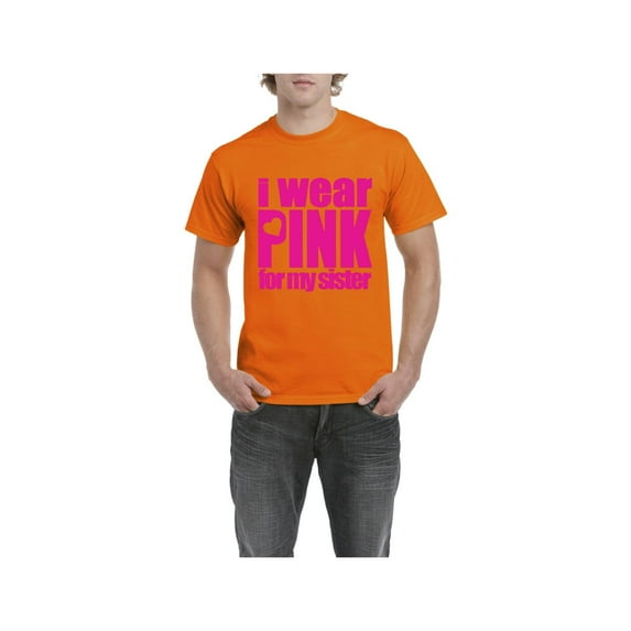 Men's T-Shirt Short Sleeve - I Wear Pink For My Sister