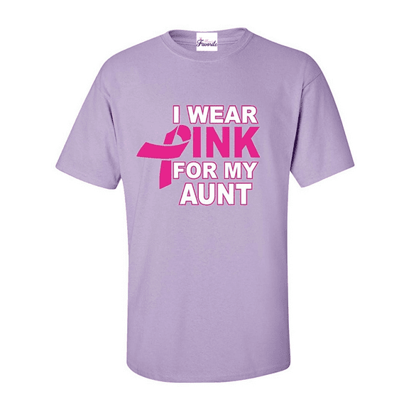 Men's T-Shirt Short Sleeve - I Wear Pink for My Aunt