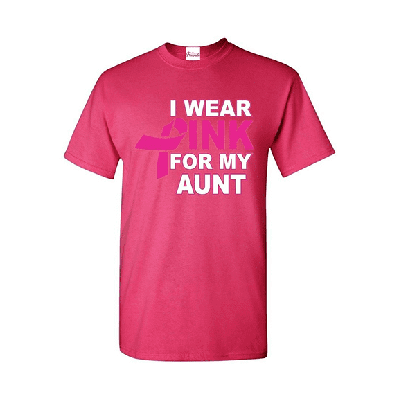 Men's T-Shirt Short Sleeve - I Wear Pink for My Aunt