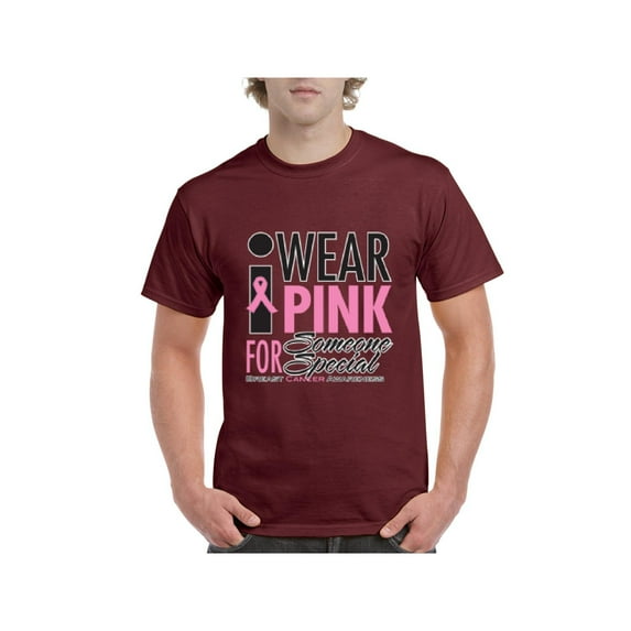 Men's T-Shirt Short Sleeve - I Wear Pink for Someone Special