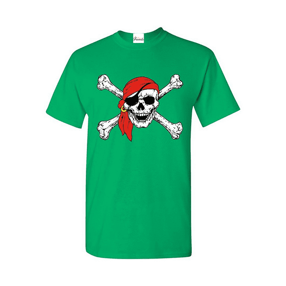 Men's T-Shirt Short Sleeve - Jolly Roger Skull & Crossbones