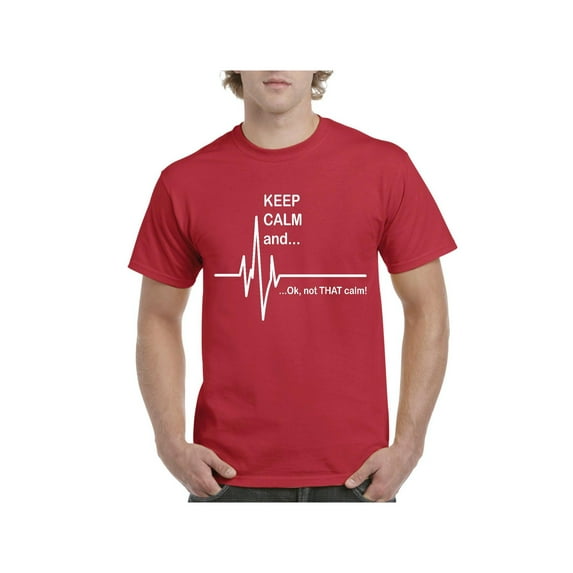 Men's T-Shirt Short Sleeve - Keep Calm Ok Not That Calm