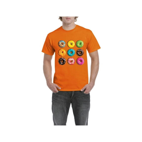Men's T-Shirt Short Sleeve - Love Food Donuts Doughnuts