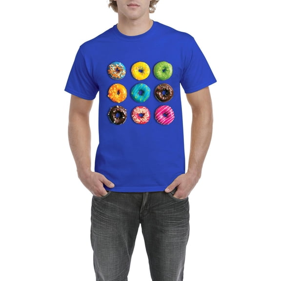 IWPF - Men's T-Shirt Short Sleeve - Love Food Donuts Doughnuts