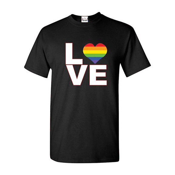 Men's T-Shirt Short Sleeve - Love Rainbow