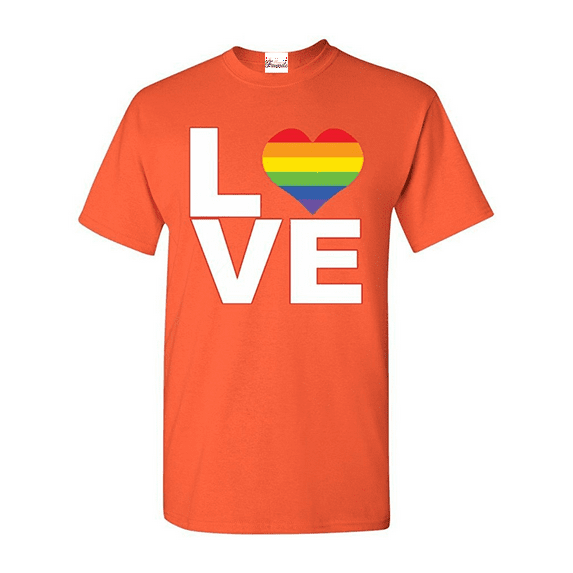 Men's T-Shirt Short Sleeve - Love Rainbow