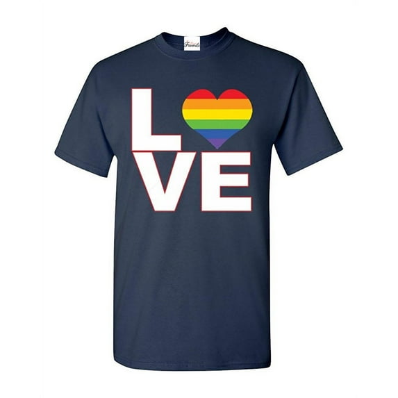 Men's T-Shirt Short Sleeve - Love Rainbow