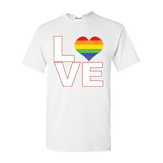 Men's T-Shirt Short Sleeve - Love Rainbow