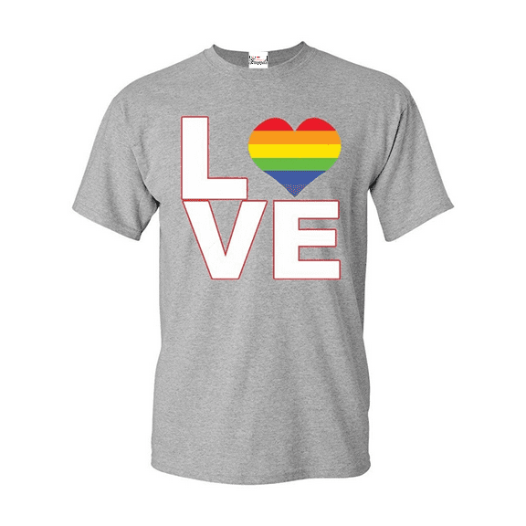 Men's T-Shirt Short Sleeve - Love Rainbow