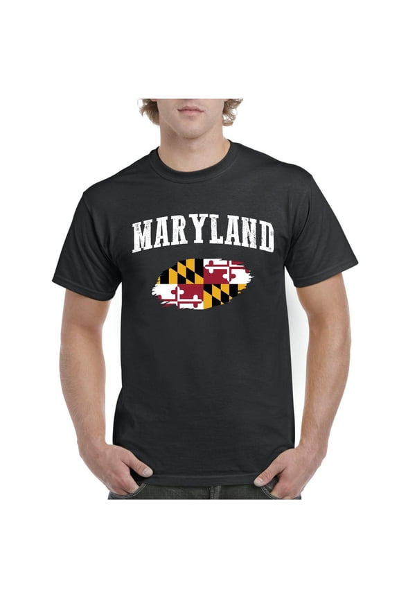 Men's T-Shirt Short Sleeve - Maryland Flag