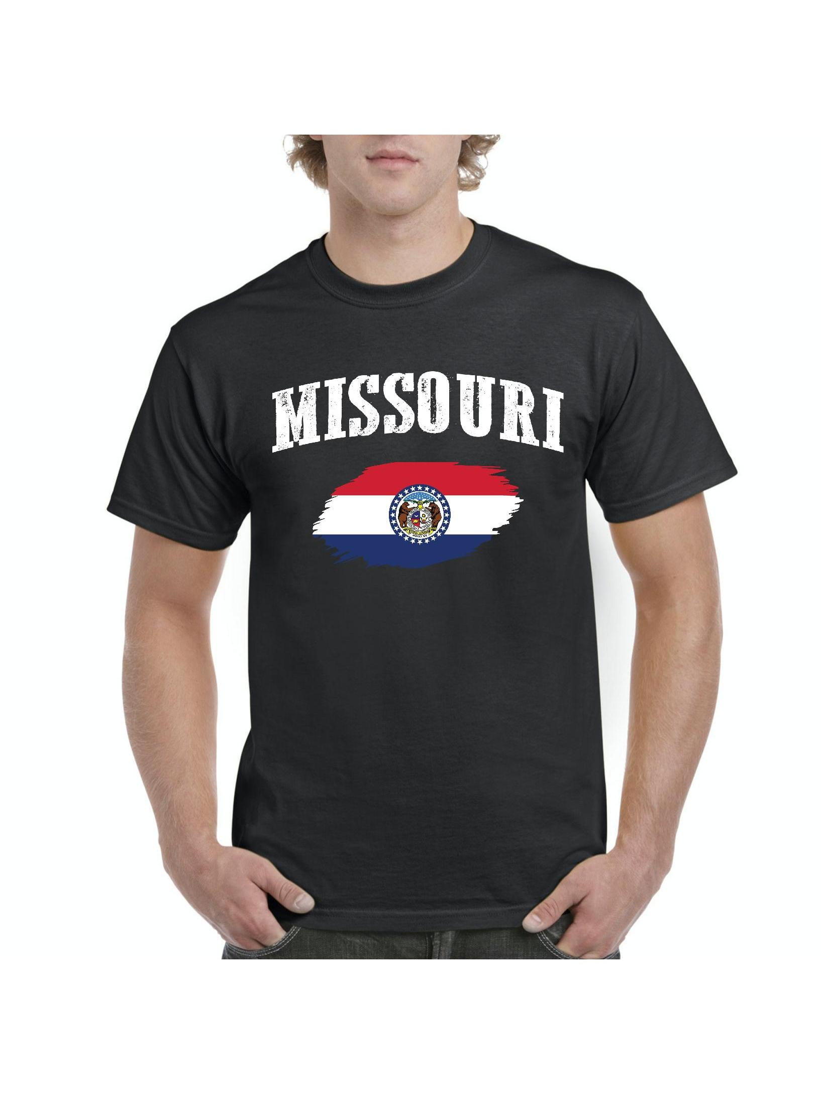 Men's T-Shirt Short Sleeve - Missouri Flag - Walmart.com