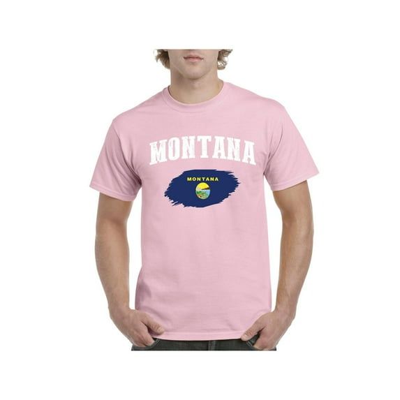 Men's T-Shirt Short Sleeve - Montana Flag Billings