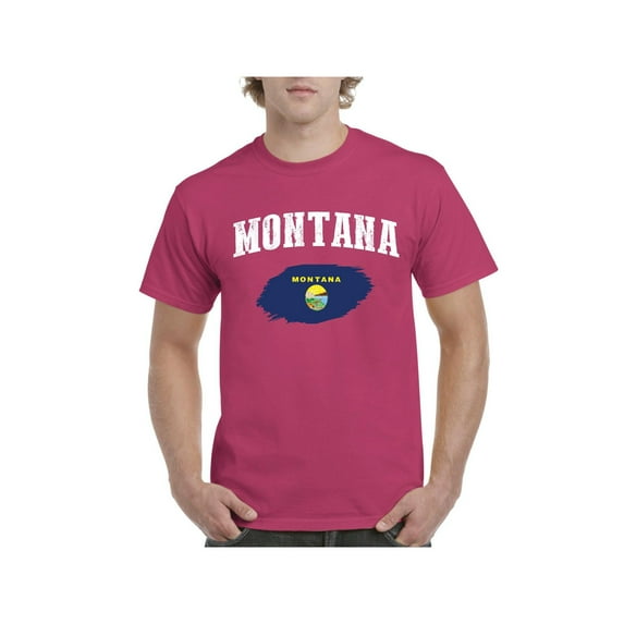 Men's T-Shirt Short Sleeve - Montana Flag Billings