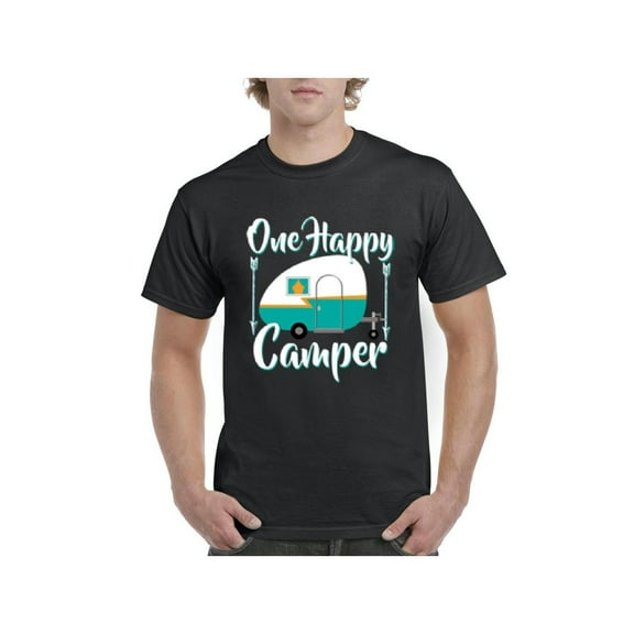 Men's T-Shirt Short Sleeve - ONE HAPPY CAMPER