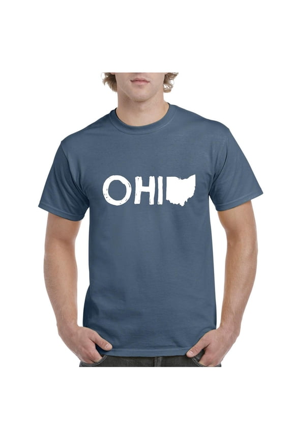Men's T-Shirt Short Sleeve - Ohio Map