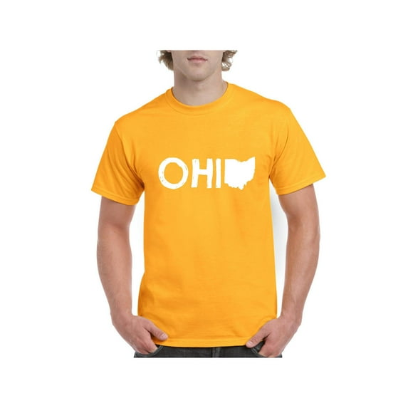 Men's T-Shirt Short Sleeve - Ohio Map