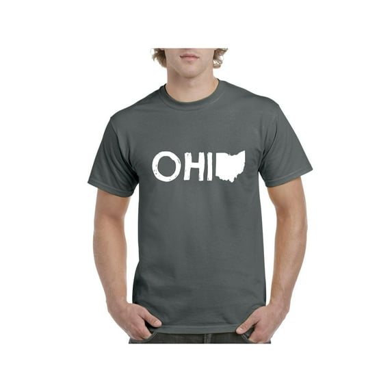 Men's T-Shirt Short Sleeve - Ohio Map