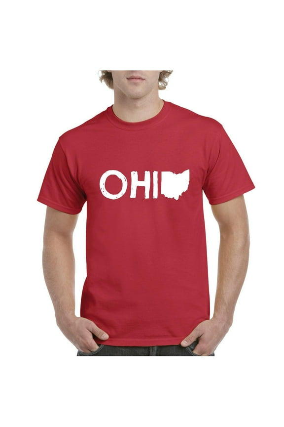 Men's T-Shirt Short Sleeve - Ohio Map