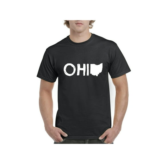 Men's T-Shirt Short Sleeve - Ohio Map
